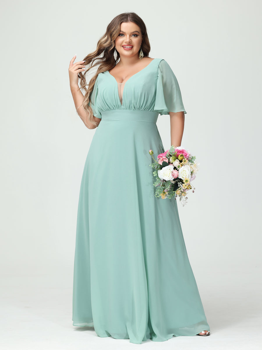 Robe fashion mousseline grande taille