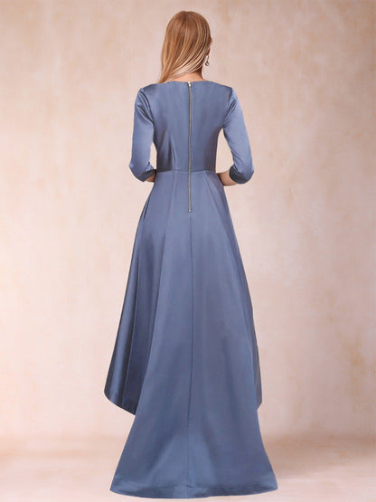 Robe de Mère de la Mariée Coupe A-Line/Princess à Manches 3/4 et Volants