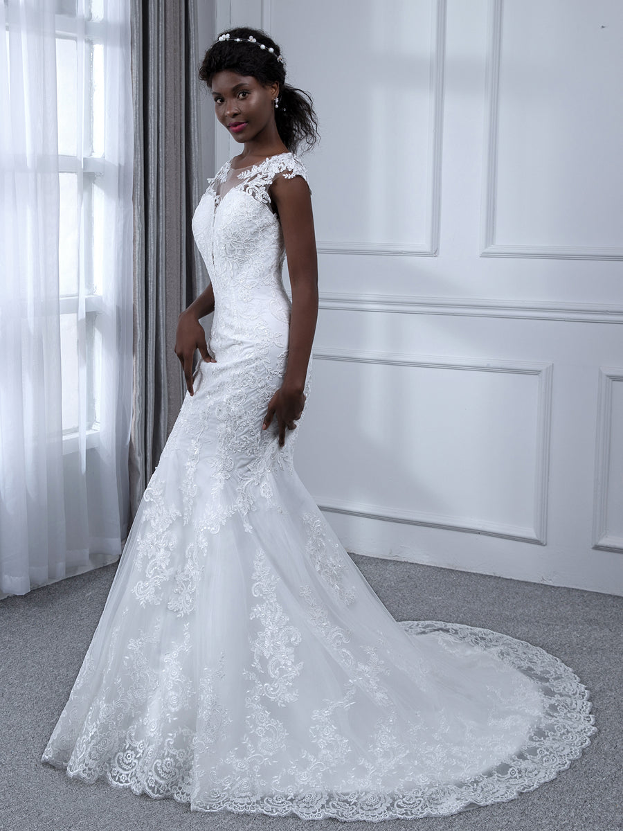 Robe de mariée sirene trompette sale